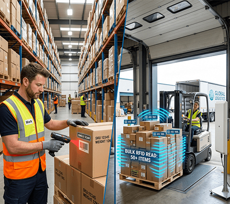Barcode and RFID Based Tracking